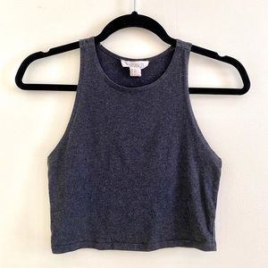 Cropped Heathered Tank Top US S
